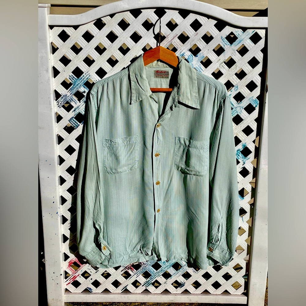 Vintage Loopers Loop Collar 1959’s Striped LS Shirt Size L